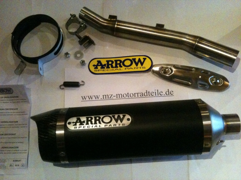 Arrow Tuningauspuff SM SX schwarz matt / Carbon-Endkappe mit ABE incl.aller Teile Lieferzeit Ca. 10Tage Arrow Tuningauspuff SM SX schwarz matt / Carbon-Endkappe mit ABE incl.aller Teile Lieferzeit Ca. 10Tage